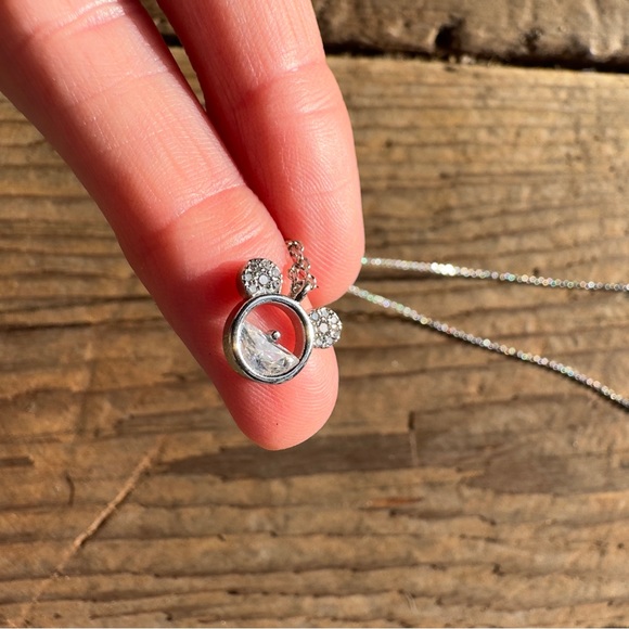 CRYSTAL MICKEY Necklace 925 Silver with GIFT Box - Picture 5 of 7